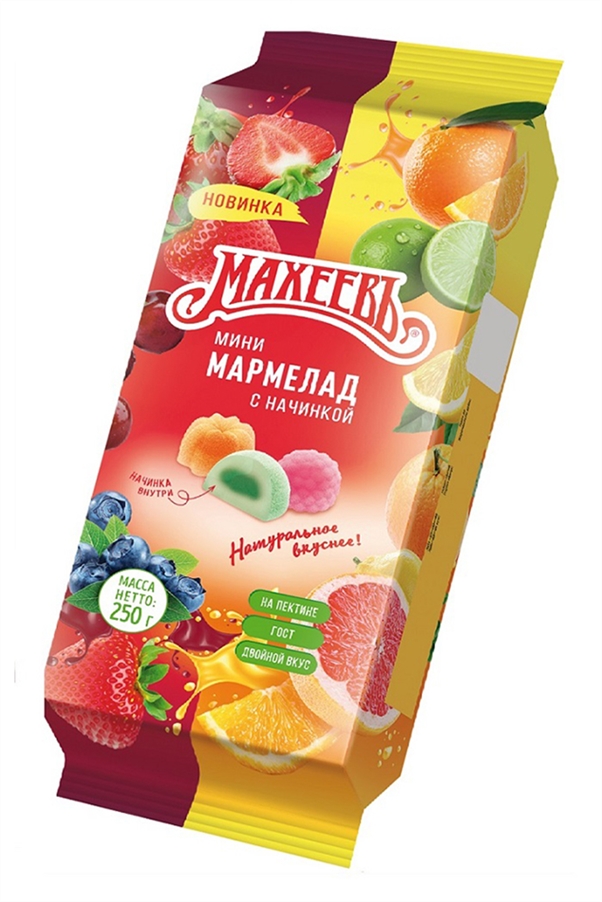 Мармелад Махеев мини с начинкой 250г