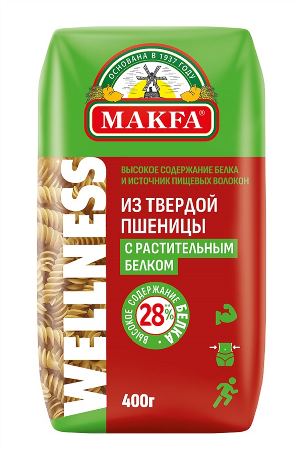 Макаронные изделия Макфа Спирали высокобелковые 400г