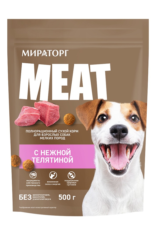 Корм Мит д/собак мелких пор. нежная телятина 500г