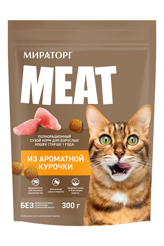 Корм Мит д/кошек ароматная курица 300г