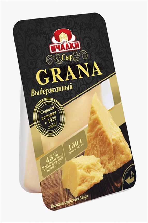Сыр Грана твердый 45% Ичалки 150г