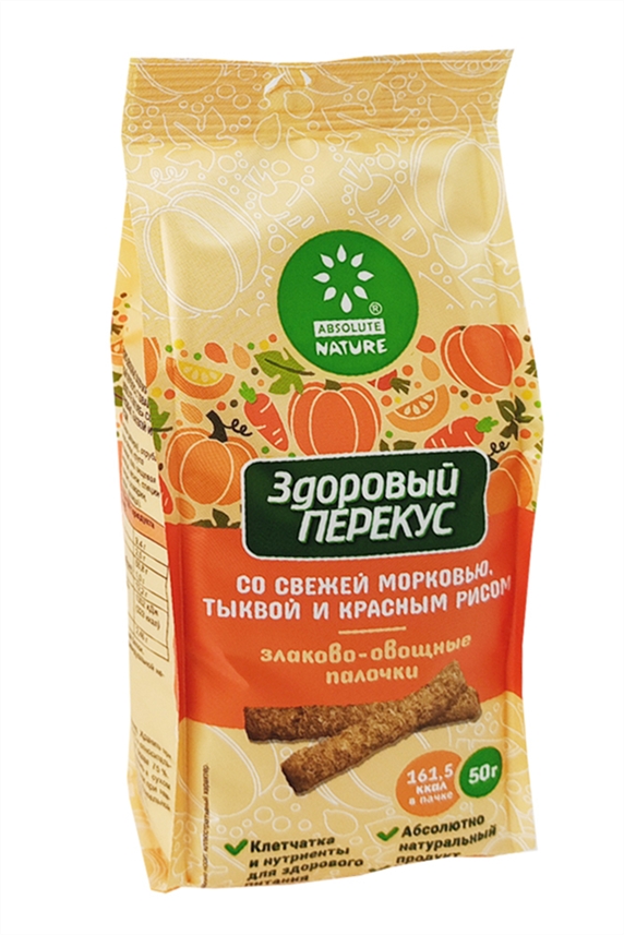 Палочки злаково-овощные Здоровый Перекус морк тыква красн рис 50г