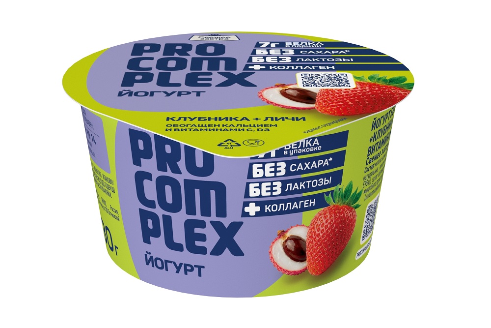 Йогурт Про-комплекс клубника/личи 2% 130г