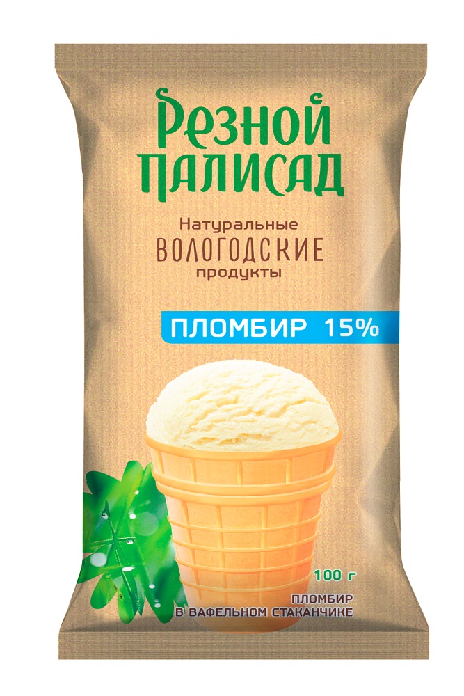 Мороженое Резной Палисад пломбир стакан 100г