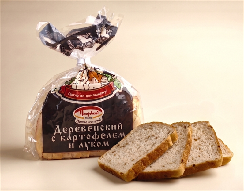 Хлеб Деревенский с картофелем и луком 250г нарезка