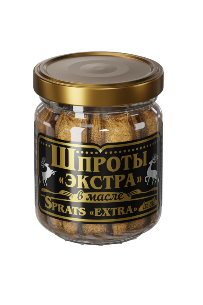 Шпроты Вкусные консервы экстра в масле ст/б 100г