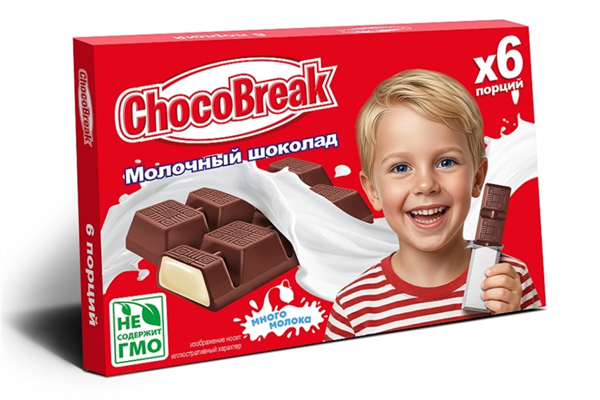 Шоколад Чоко Брейк молочный с молочной начинкой 100г