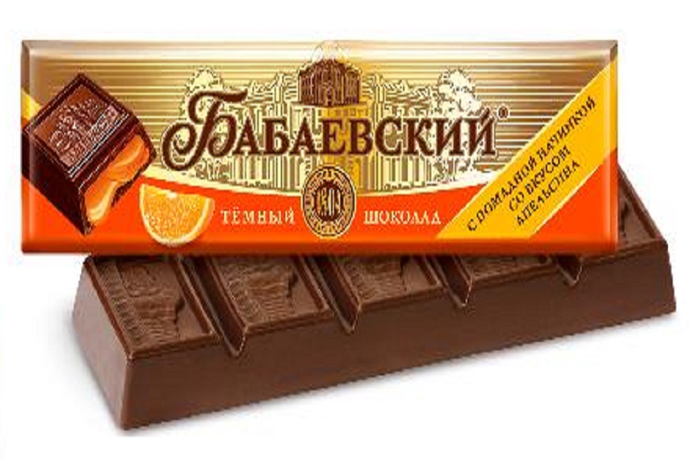 Шоколад Бабаевский с начинкой вкус апельсин 50г