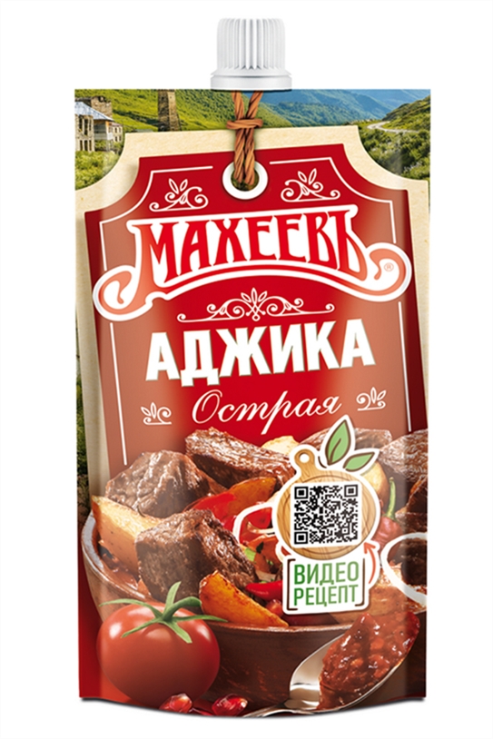 Аджика Махеев острая дой пак 140г