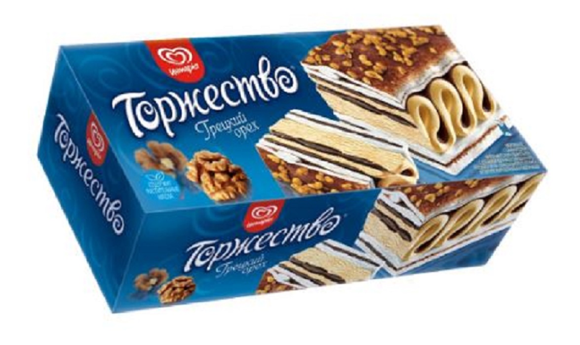 Мороженое рулет Торжество ваниль/грец.орех/шоколад 500г
