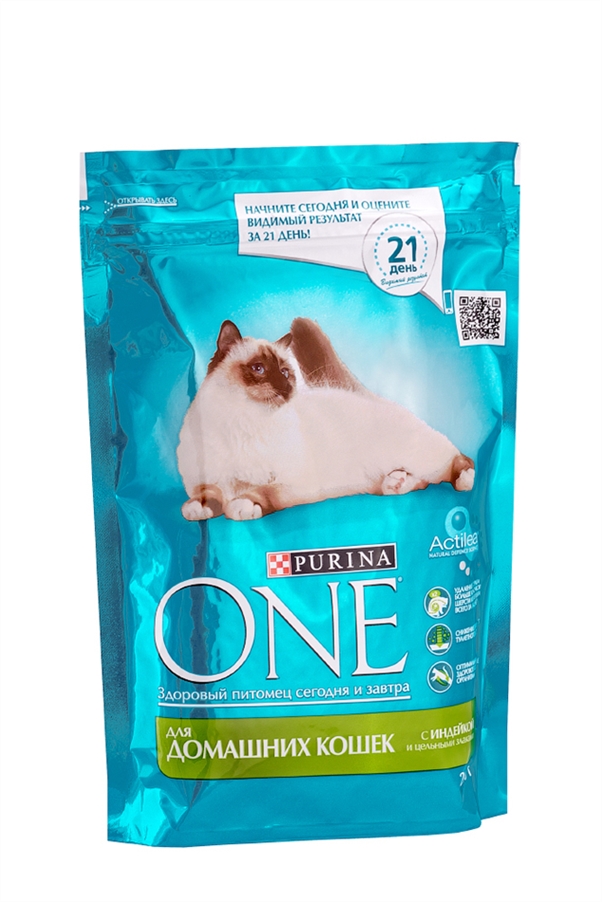 Корм Пурина Ван для кошек индейка цельные злаки 200г