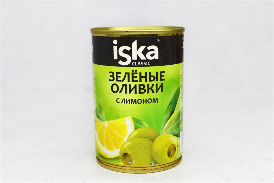 Оливки Иска зеленые с лимоном 300мл
