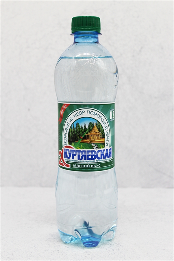 Вода Куртяевская минеральная мягкий вкус 0,6л