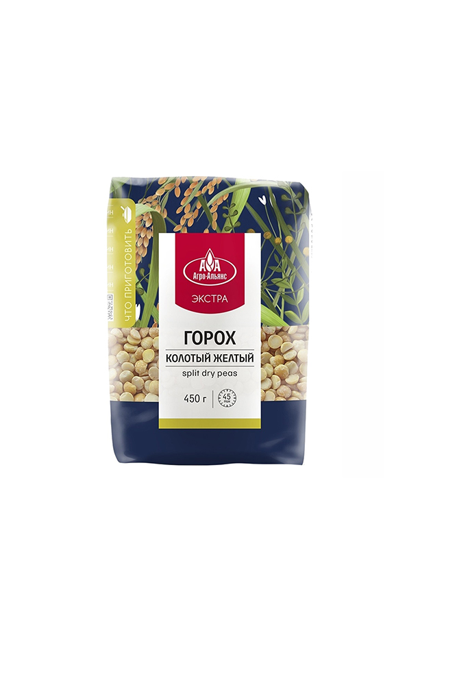 Горох Агро-Альянс Экстра колотый Желтый 450г