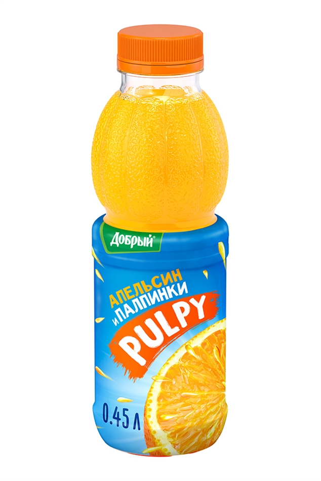Напиток Добрый Палпи апельсин с мякотью 0,45л