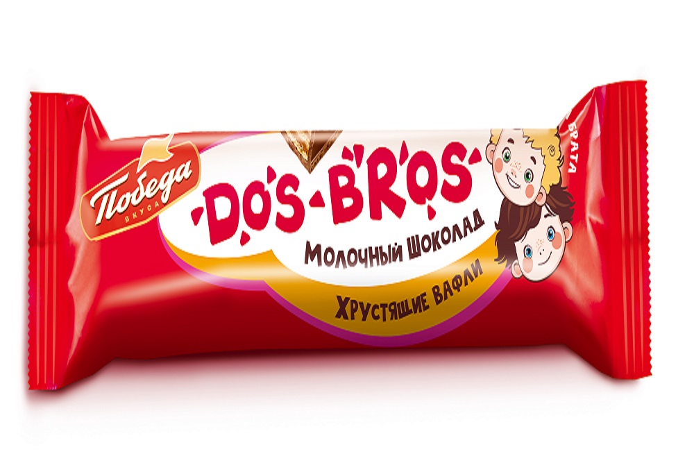 Шоколад Дос Брос с хрустящей вафлей с молочной начинкой