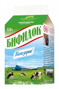 Кефир Бифидок Белозорие 2,5% т/п 0,45кг