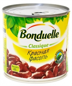 Фасоль Бондюэль красная 400г