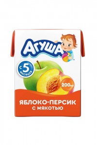 ДП Сок Агуша Яблоко/Персик 0,2л