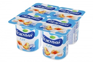 Йогуртный продукт Кампина Нежный с соком персика 1,2% 100г