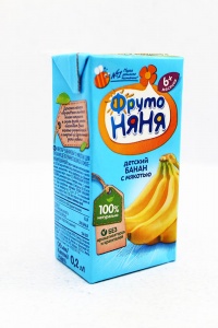 Нектар ФрутоНяня банан с мякотью 0,2л