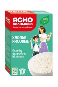 Хлопья Ясно Солнышко рисовые 375гр