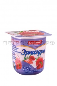 Йогуртный продукт Эрмигурт сливочный Клубника Земляника 7,5% 100г