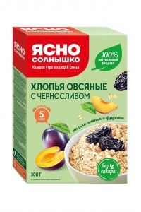 Хлопья Ясно Солнышко чернослив 300г
