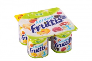 Йогуртный продукт Фруттис Легкий Ананас Дыня Лесные ягоды 0,1% 110г