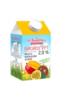 Биойогурт Бифилайф Из Любовского Манго Маракуйя Злаки 2% 450г