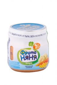 Пюре ФрутоНяня овощной салатик 80г