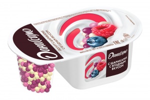 Йогурт Даниссимо Фантазия с хрустящими шариками Ягодный вкус 6,9% 105г