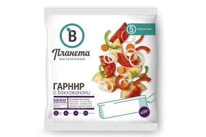 Смесь овощная Планета Витаминов Гарнир с баклажанами быстрозамороженная 400г