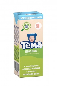 Продукт кисломолочный Тема Биолакт без сахара 3,4% 206г