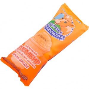 Мороженое Коровка из Кореновки крем-брюле в вафельном стаканчике 100г