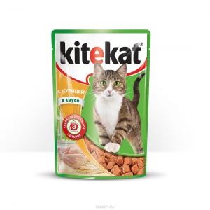 Корм Китикет для кошек курица соус 85г