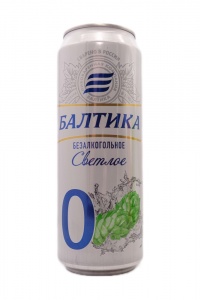 Пиво Балтика №0 безалкогольное ж/б 0,45л