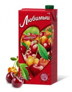 Напиток Любимый сокосодержащий яблоко вишня черешня 1,93л
