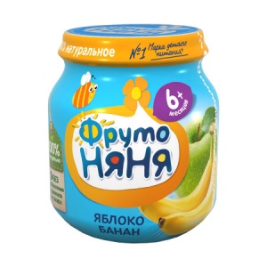 Пюре ФрутоНяня яблоко и банан 100г