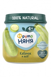 Детское питание Пюре ФрутоНяня кабачок стекло 80г