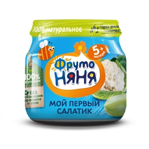 Пюре ФрутоНяня брокколи кабачок и цветная капуста 80г