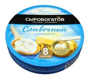 Сыр плавленный Сыробогатов сливочный 50% круг 130г