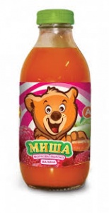 Нектар Миша морковь яблоко малина 0,33л