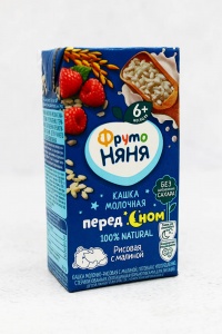 Кашка ФрутоНяня молочная рисовая с Малиной 0,2л