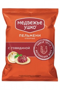Пельмени Медвежье ушко говядина  замороженный полуфабрикат 430г