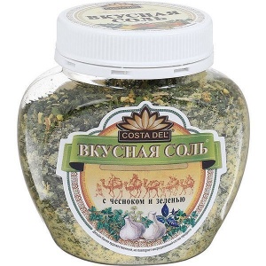 Соль Вкусная соль с чесноком и зеленью 400г