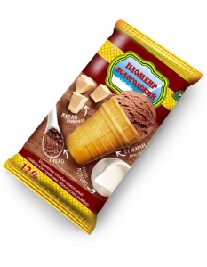 Мороженое Вологодский пломбир Шоколадный в вафельном стаканчике 100г
