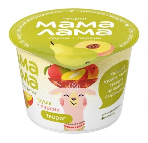 Творог Мама Лама Персик Груша 3,8% 100г