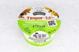 Творог Устьянский УМК 9% пл/ст 180г