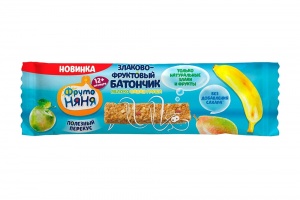 Батончик ФрутоНяня злаковый фруктовый яблоко банан груша 25г